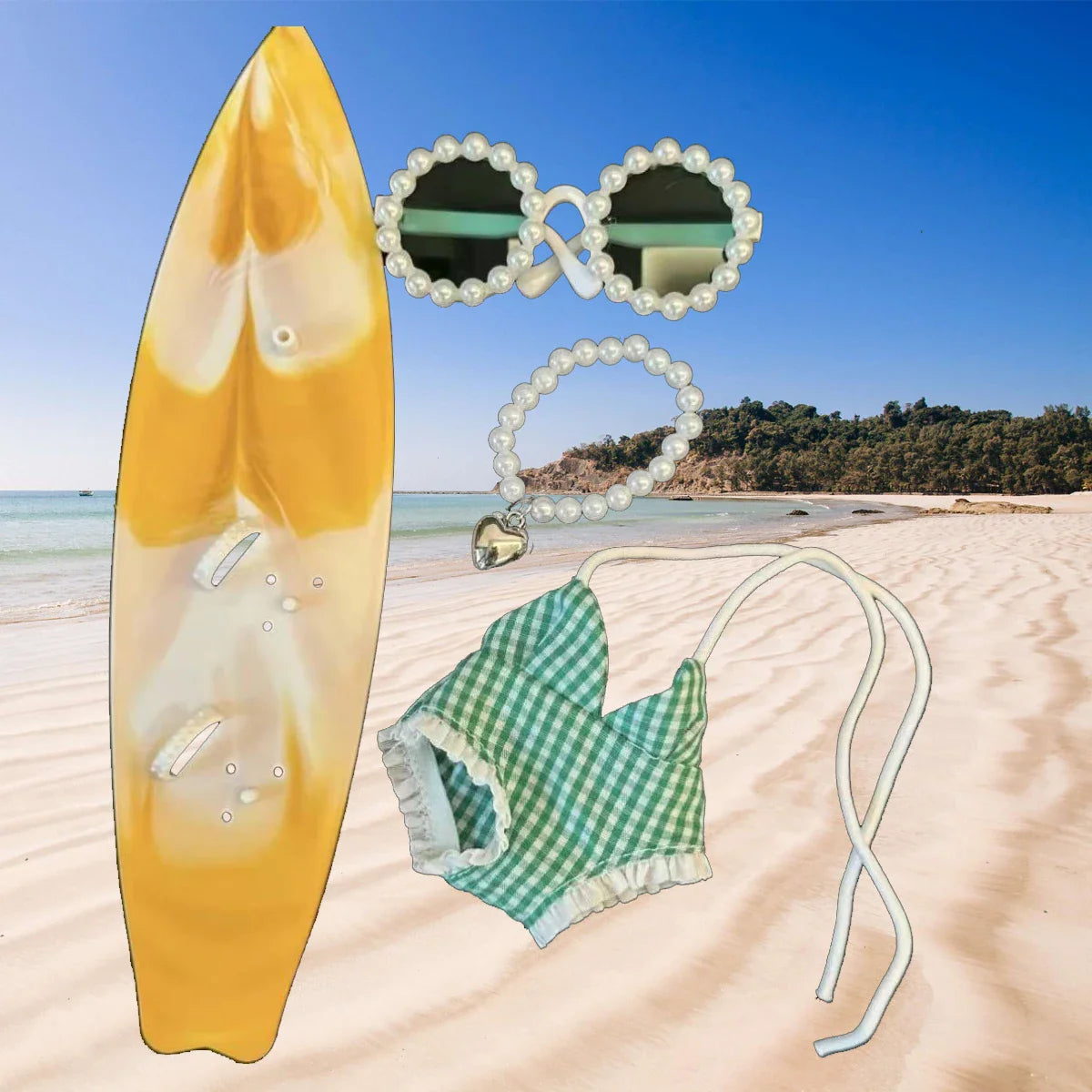 Labubu Clothes Beach Resort Surfboard Suit