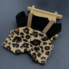 Labubu CNL Exclusive Leopard Print Leather Three-Piece Set