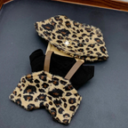 Labubu CNL Exclusive Leopard Print Leather Three-Piece Set