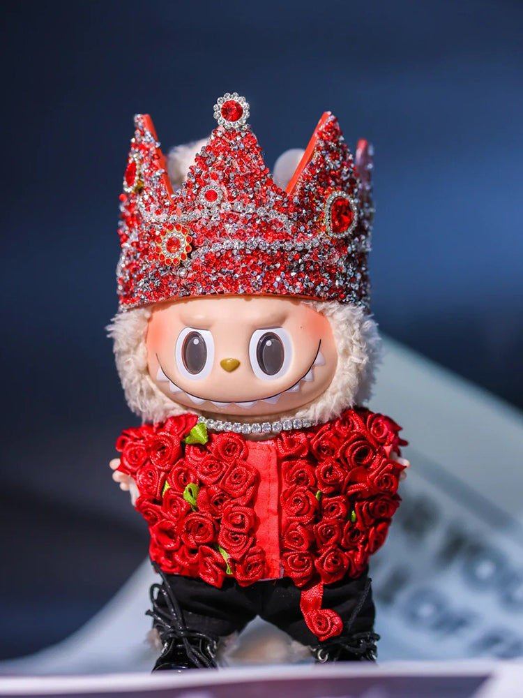Labubu Clothes G-Dragon Red Rose and Crown