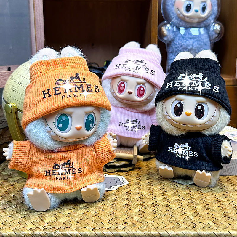 Labubu Herms Exclusive Orange Suit