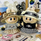 Labubu GC exclusive design grey top and straw hat set