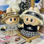 Labubu GC exclusive design grey top and straw hat set