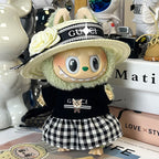 Labubu GC exclusive design black top and straw hat set
