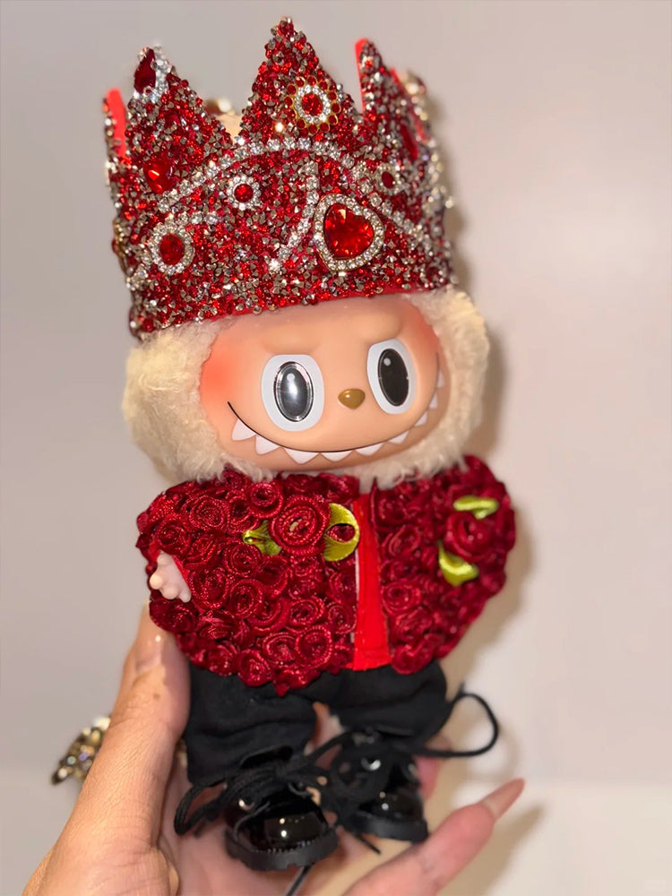 Labubu Clothes G-Dragon Red Rose and Crown