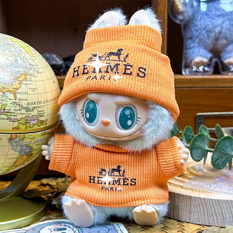 Labubu Herms Exclusive Orange Suit