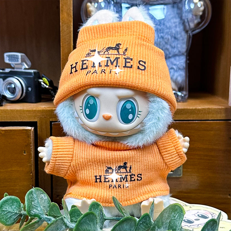 Labubu Herms Exclusive Orange Suit